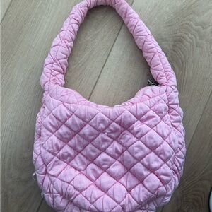 Frankie’s Bikinis Pink Puff Bag
